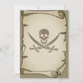 ヴィンテージ旧紙パイレーツハロウィーンの衣装パーティー 招待状 (裏面)