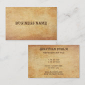 ヴィンテージ旧紙ルック動揺して文字テンプレート 名刺 (正面/裏面)