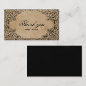 ヴィンテージ旧紙王室のサンキューカード エンクロージャーカード (正面/裏面)