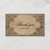 ヴィンテージ旧紙王室のサンキューカード エンクロージャーカード (正面)
