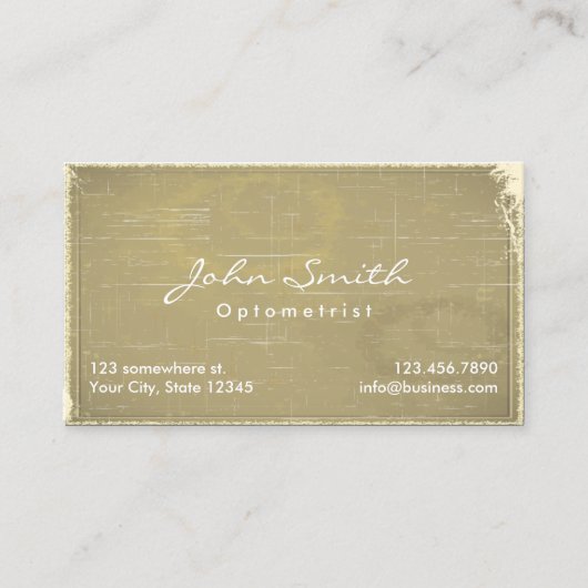 ヴィンテージ旧紙眼科医の名刺 名刺 (正面)