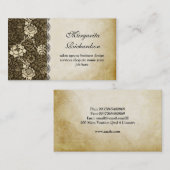 ヴィンテージ旧紙花柄名刺 名刺 (正面/裏面)