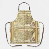 ヴィンテージ旧統一された州米国総合地図 エプロン (正面)