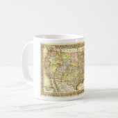 ヴィンテージ旧統一された州米国総合地図 コーヒーマグカップ (正面左)