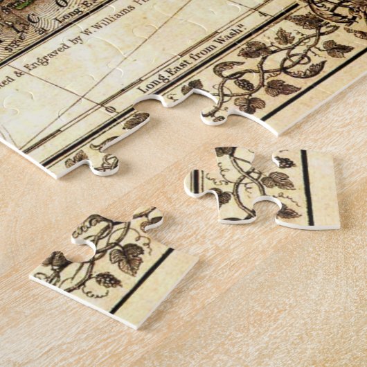 ヴィンテージ旧統一された州米国総合地図 ジグソーパズル (側面)