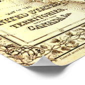 ヴィンテージ旧統一された州米国総合地図 ポスター (角)