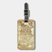 ヴィンテージ旧統一された州米国総合地図 ラゲッジタグ (正面縦)