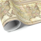 ヴィンテージ旧統一された州米国総合地図 ラッピングペーパー (ロールコーナー)