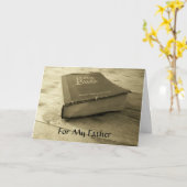 ヴィンテージ旧聖書の父の日のカード カード (黄色い花)