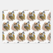 ヴィンテージ旧西ロッキングホース赤ちゃんシャワー ラッピングペーパーシート (正面2)