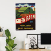 ヴィンテージ旧野菜フルーツクラートラベル ポスター (ホームオフィス)