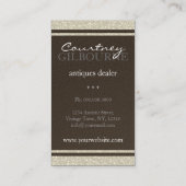 ヴィンテージ旧鏡アンティークディーラーの名刺 名刺 (裏面)