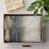 ヴィンテージ旧黒車デコパージュ 薄葉紙 (ギフト)