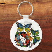 ヴィンテージ昆虫や虫、美しい蝶 キーホルダー