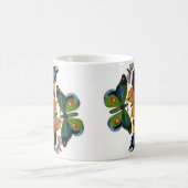 ヴィンテージ昆虫や虫、美しい蝶 コーヒーマグカップ (中央)