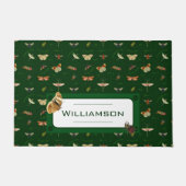 ヴィンテージ昆虫カスタムモノグラムDoormat ドアマット (正面)