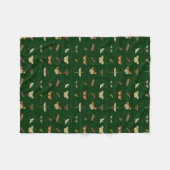 ヴィンテージ昆虫フリースブランケット フリースブランケット (正面(横))