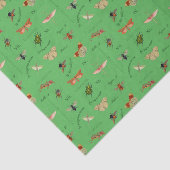 ヴィンテージ昆虫切り離し紙セージ緑 薄葉紙 (詳細)