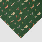 ヴィンテージ昆虫切り離し紙森林緑 薄葉紙 (詳細)