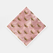 ヴィンテージ昆虫新聞コラージュ スタンダードランチョンナプキン (角)