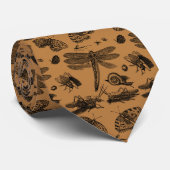 ヴィンテージ昆虫昆虫昆虫昆虫学ブランディブラウンネックタイ ネクタイ (ロール)