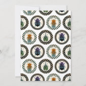 ヴィンテージ昆虫誕生日招待状科学パーティー 招待状 (裏面)