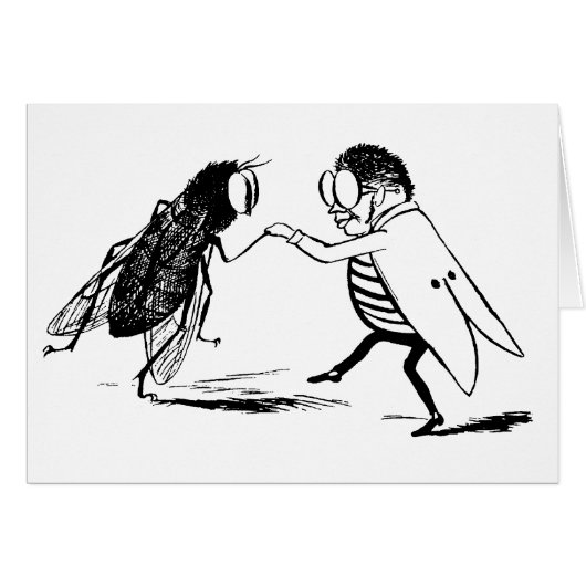 ヴィンテージ昆虫踊り;ブルーボトルフライ (正面横)