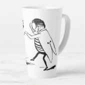 ヴィンテージ昆虫踊り；ブルーボトルフライ カフェラテマグ (右アングル)