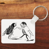 ヴィンテージ昆虫踊り;ブルーボトルフライ キーホルダー (正面)