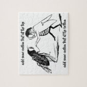 ヴィンテージ昆虫踊り;ブルーボトルフライ ジグソーパズル (縦)