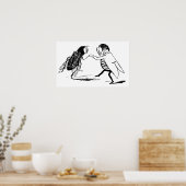 ヴィンテージ昆虫踊り;ブルーボトルフライ ポスター (キッチン)