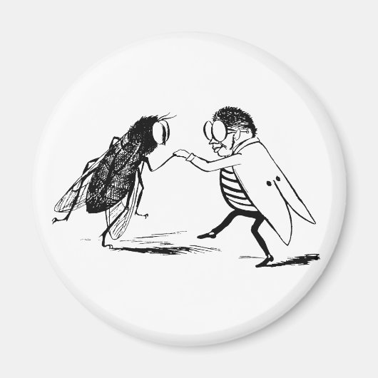 ヴィンテージ昆虫踊り;ブルーボトルフライ マグネット (正面)