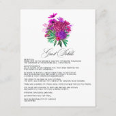 ヴィンテージ明るい赤紫色とパープル結婚ズゲスト詳細 エンクロージャーカード (正面)