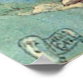 ヴィンテージ明るい赤紫色妖精 ポスター (角)