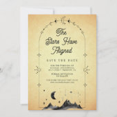 ヴィンテージ星三日月結婚月 セーブザデート (正面)