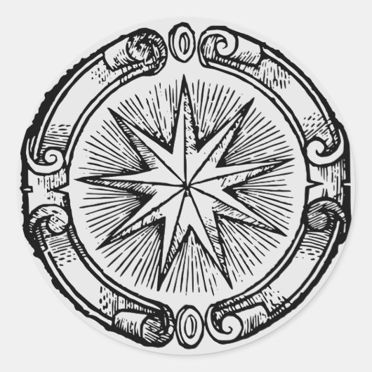 ヴィンテージ星印 ラウンドシール (正面)