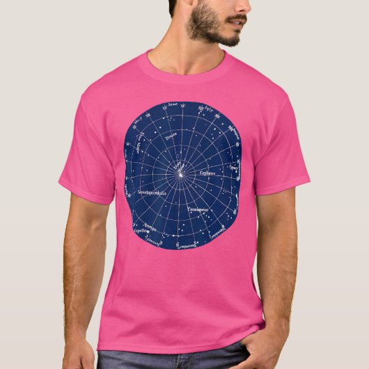 ヴィンテージ星図コンステレーション天文学スパ Tシャツ (正面)