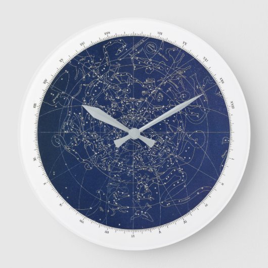 ヴィンテージ星図 ラージ壁時計 (正面)