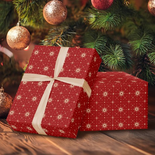 ヴィンテージ星型 ラッピングペーパー