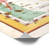 ヴィンテージ星座の地図 ポスター (角)