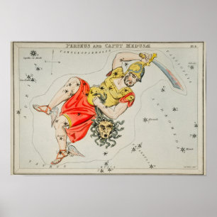 ヴィンテージ星座イラストレーション ポスター