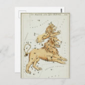 ヴィンテージ星座イラストレーション ポストカード (正面/裏面)