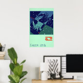 ヴィンテージ星座占星術蟹座蟹星図 ポスター (ホームオフィス)