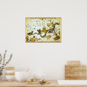 ヴィンテージ星座図 ポスター (キッチン)