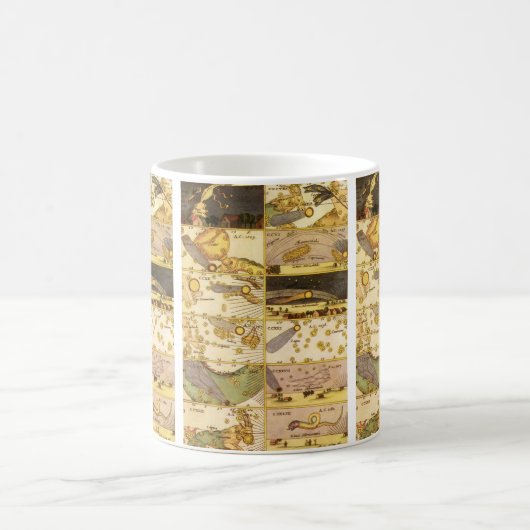ヴィンテージ星座、アンティーク天文学&星 コーヒーマグカップ (中央)