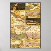 ヴィンテージ星座、アンティーク天文学&星 ポスター (正面)