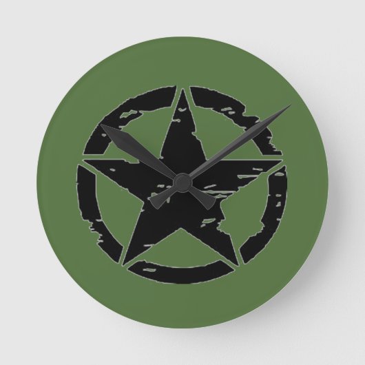 ヴィンテージ星時計 ラウンド壁時計 (正面)