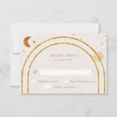 ヴィンテージ星月RSVP応答カード 出欠カード (正面)