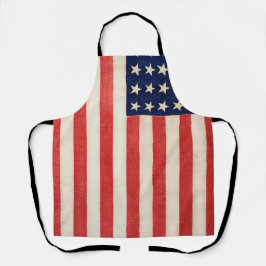ヴィンテージ星条旗 エプロン