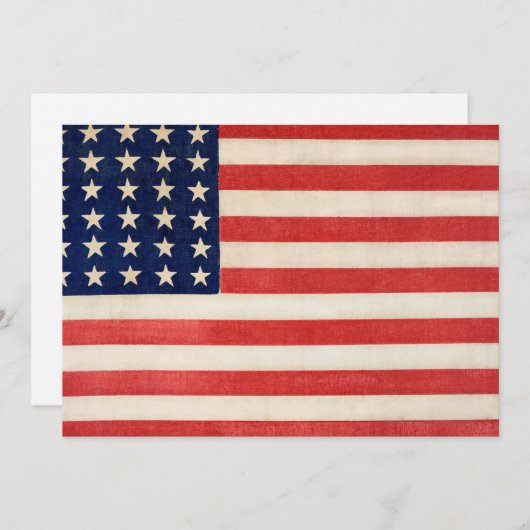 ヴィンテージ星条旗 サンキューカード (正面/裏面)